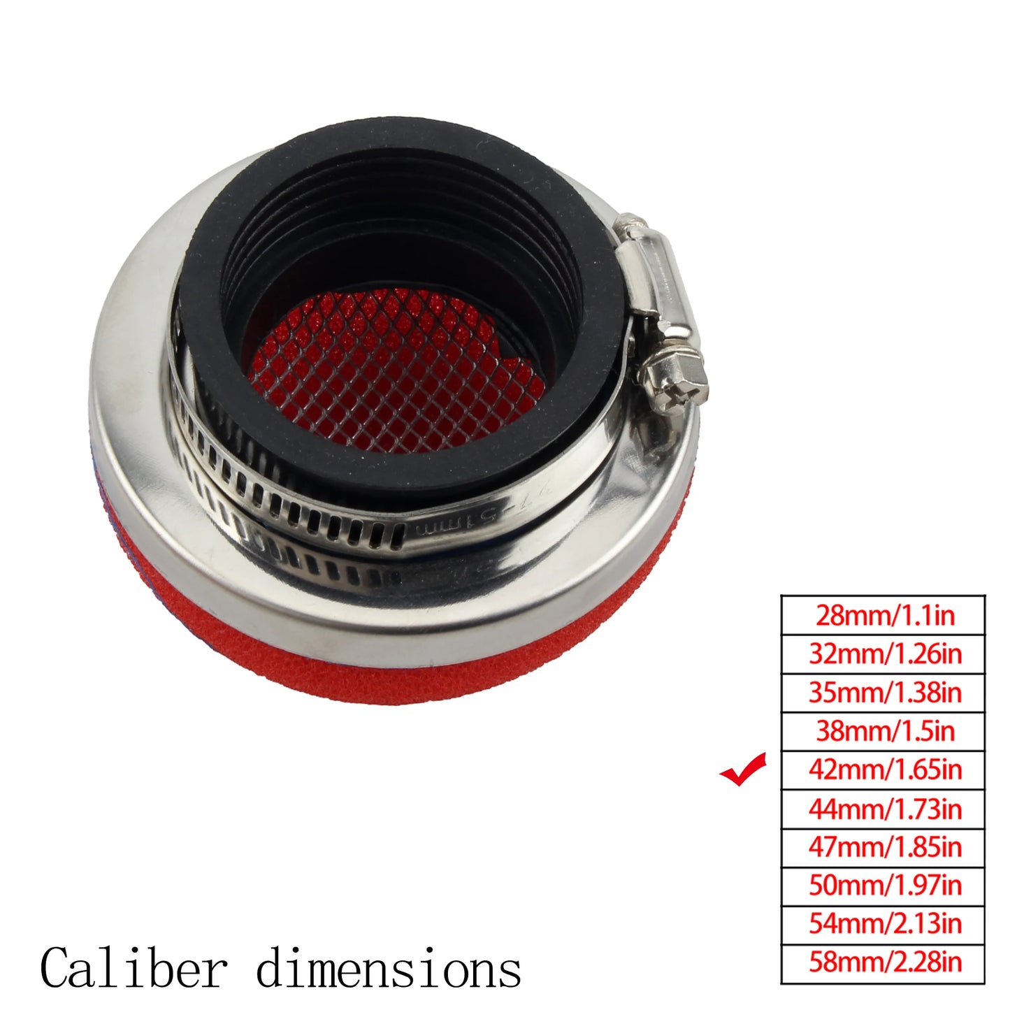Motorcycle Air Filter Cleaner Air Filter 2 Stroke Engine Dirt Pit Bike Scooter 28/32/35/38/42/45/50/54/58MM Moto Parts