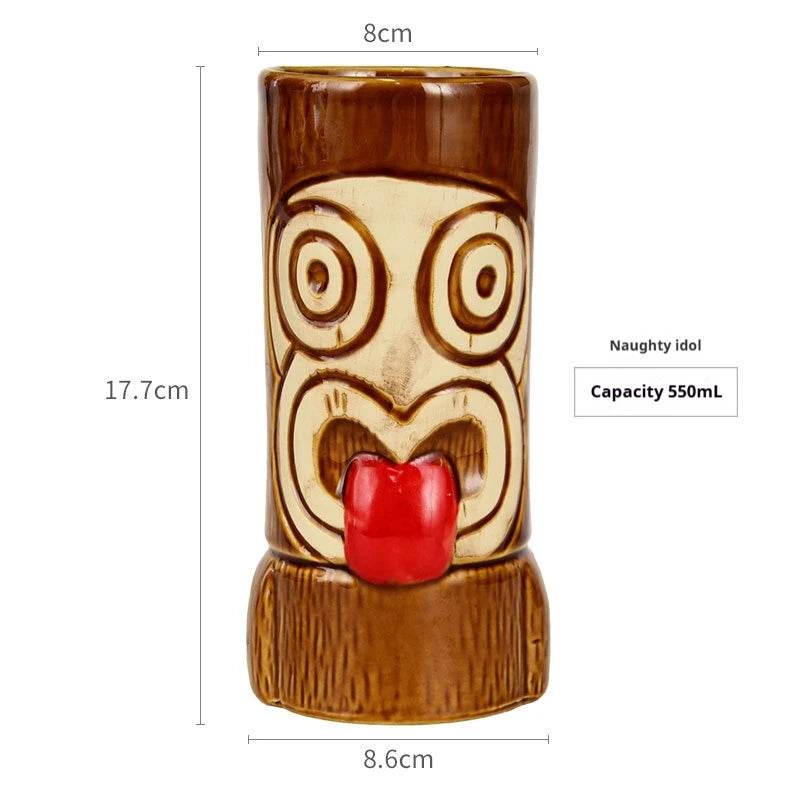 Personalized Hawaiian cocktail cups,tiki bar tiki cups,tiki mugs,creative cups, ceramic cups, zombie cups,drinkware - P12 Hub Europe