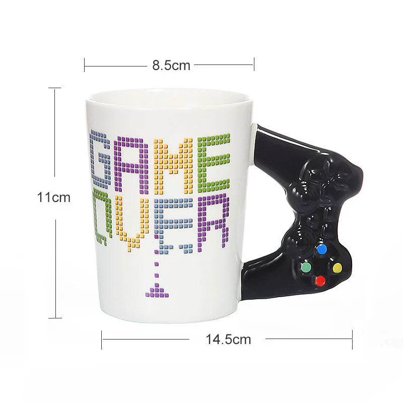 400ml Creative Game Handle Ceramic Cup Tea Mug Coffee Cup Creative Personalized American Cups Fashion Birthday Gift - P12 Hub Europe