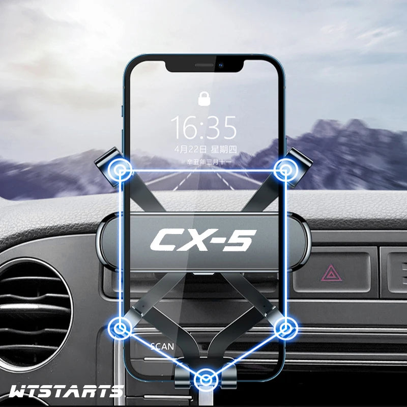 Car Phone Holder Mount Stand For Mazda CX-5 2013-2022 Adjustable GPS Navigation Mobile Phone Bracket Car Lnterior Accessories