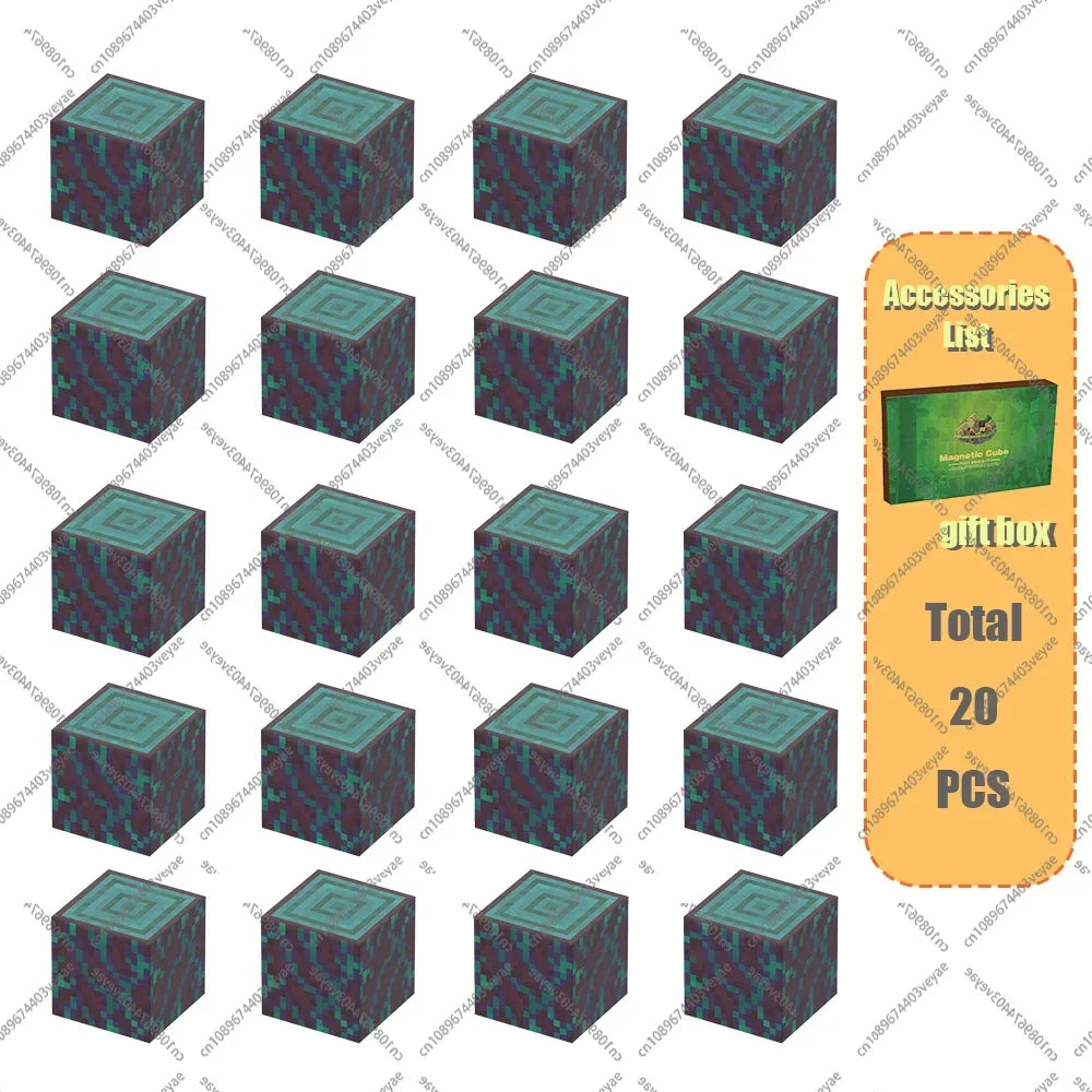 Magnetic Building Blocks Toys Build Mine World Magnet Cube Set for Kids 3+ DIY Models Children STEM Sensory Toys Holiday Gift