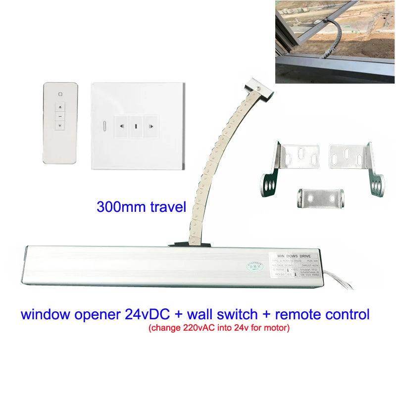WiFi Smart Window Opener Kit | Casement, Hinge, Remote, Rain Sensor - P12 Hub Europe