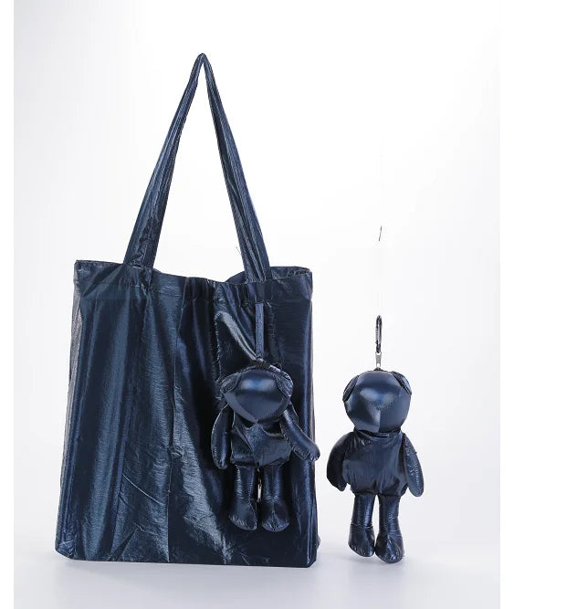 Bright Color Shopping Bag Bear Cotton Waterproof Tote Reusable