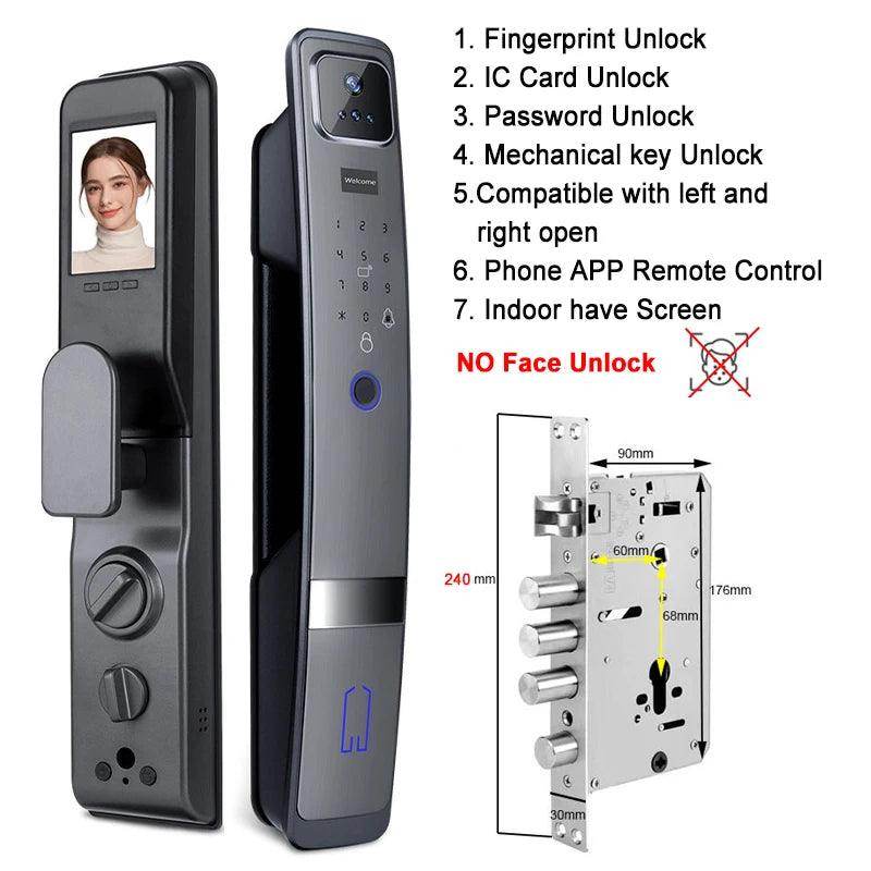 3D Face Lock w/ Camera Fingerprint, Card, 40-120mm, H20 - P12 Hub Europe