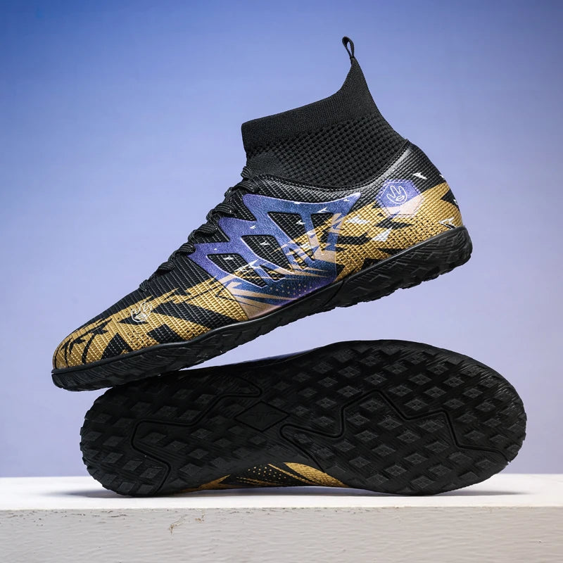 New Men Soccer Shoes Cleats Outdoor Sport Adult Football Boots Breathable Match Long Spikes Comfortable Training Boys Non Slip