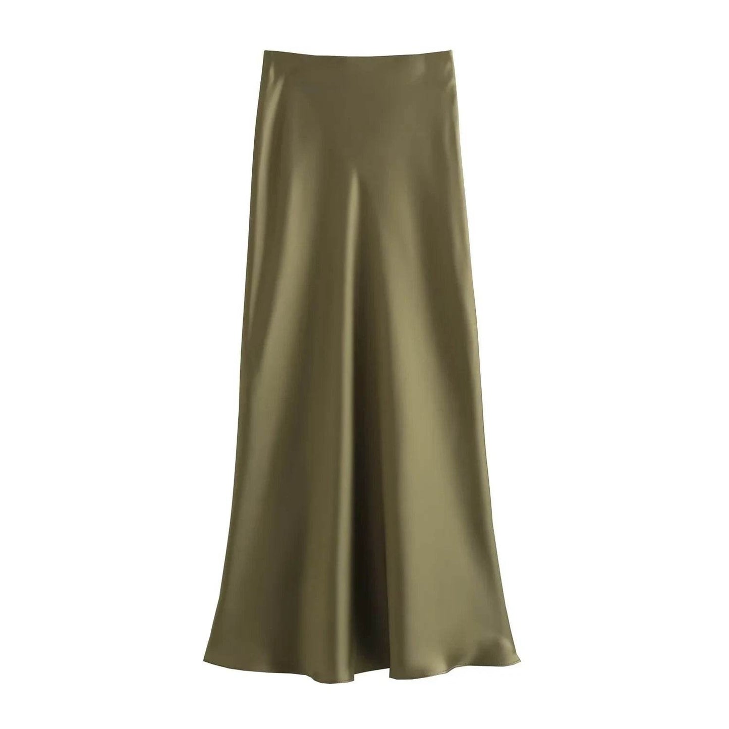 Women's Y2K Satin Midi Skirt - P12 Hub Europe