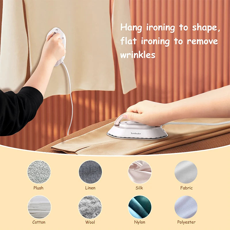 Portable Electric Iron Dual Voltage 110V/220V 30S Preheating Non-steam Travel Mini Dry Iron for Quilting Sewing Clothes