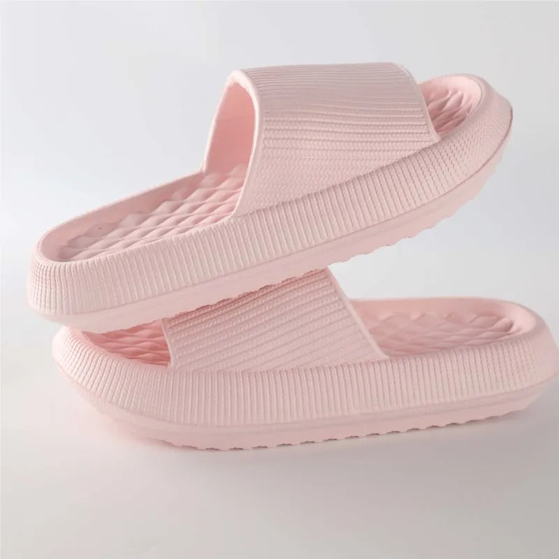 Crestar Women Summer Slippers Indoor Thick Sole Non-slip Bathroom Slides Comfort Soft Sole EVA Sandals Lady Beach Platform Shoes