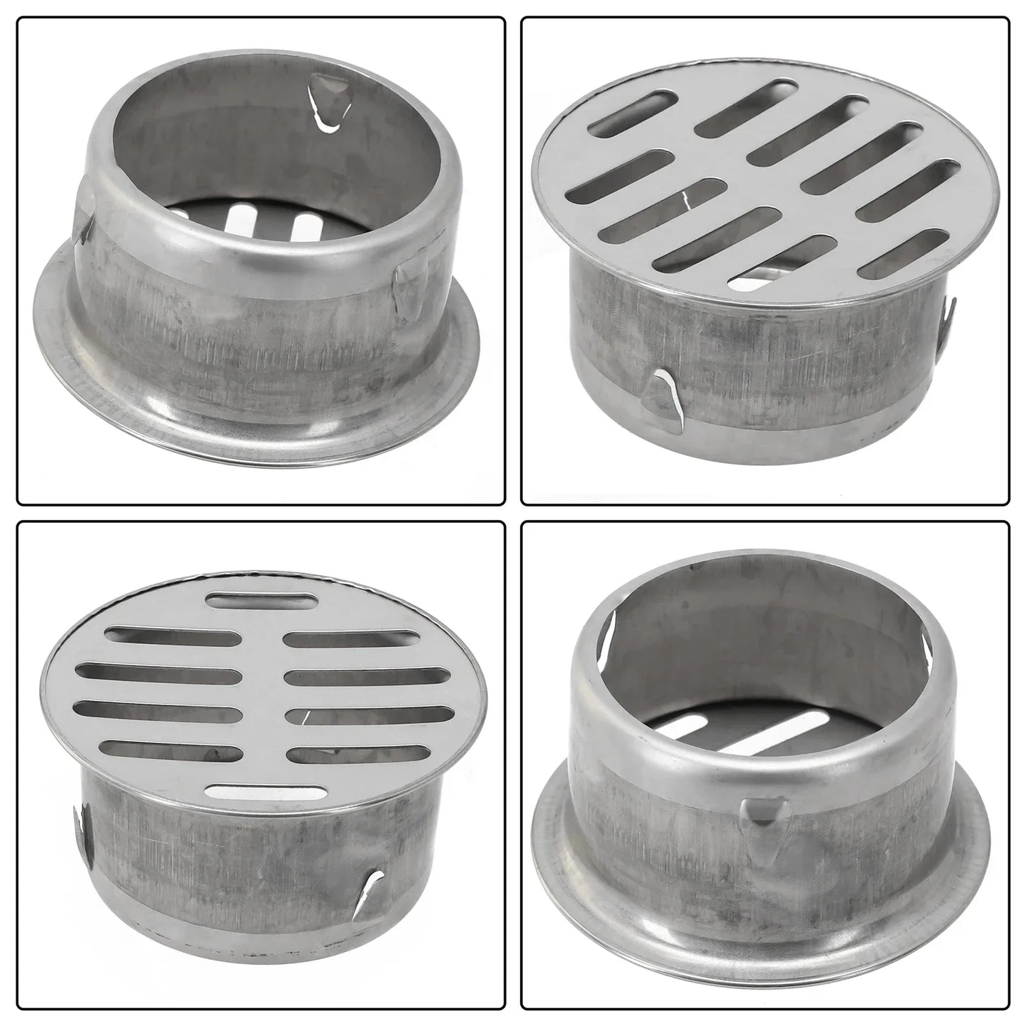 Outdoor Balcony Floor Drain Stainless Steel Drainage Roof Round Floor Drain Cover Rain Pipe Cap For Garden Floor Drain