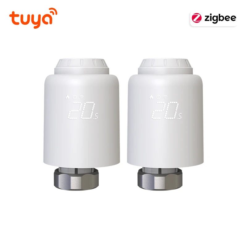 Tuya Smart Home Zigbee 3.0 Smart Thermostatic Radiator Valve Head Zigbee Thermostatic Valves TRV Compatible Google Home Alexa