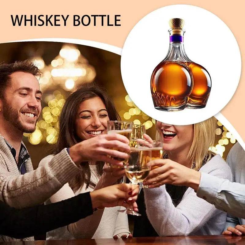 Creative Whiskey Bottle Decanter Realistic Novelty Glass Jug Liquor Bottle Whiskey Wine Brandy Scotchs Bourbon Vodka Decanter - P12 Hub Europe