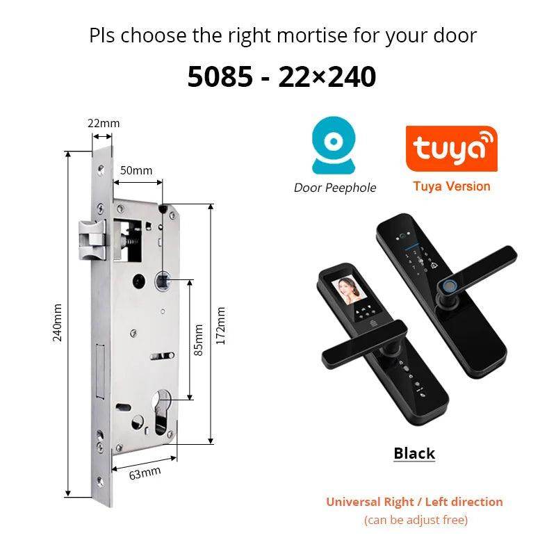 Fingerprint Door Lock w/ Camera & Display - P12 Hub Europe