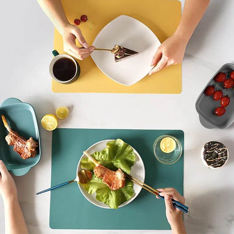 NEW Silicone Waterproof Placemat Table Mat Heat Insulation Anti-skidding Washable Durable For Kitchen Dining - P12 Hub Europe