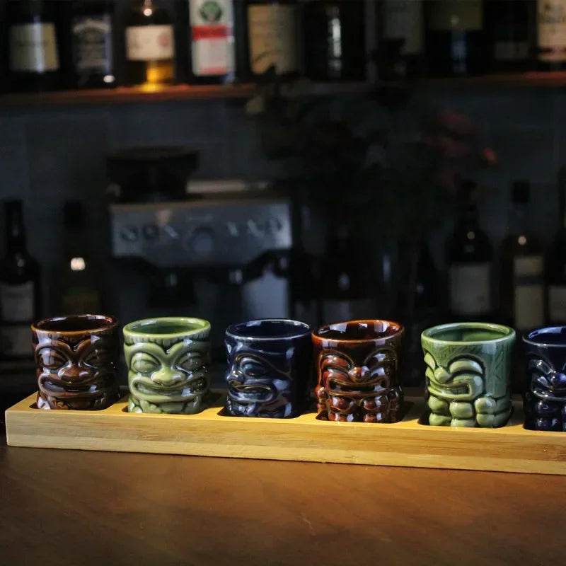 60ml Tiki Mug Hawaiian Cocktail Cup Creative Wine Bar Tools Beverage Cups Gifts for Friends Luxury Decoration Ceramic Funny Cup - P12 Hub Europe