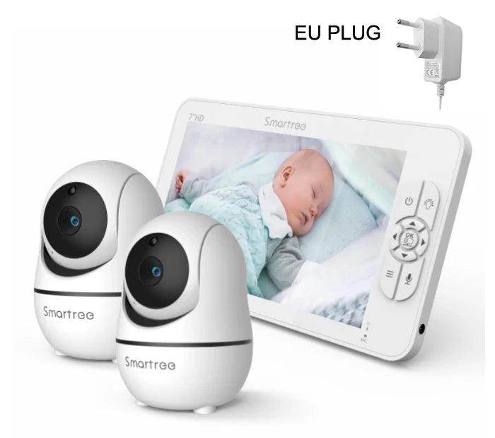 Baby Monitor 1080P Split Screen 2 Cameras, No WiFi, 4000mAh - P12 Hub Europe
