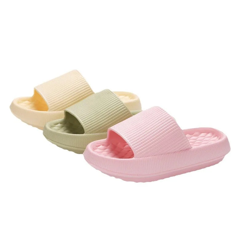 Women's Thick Platform Cloud Slippers EVA Soft Sole Pillow Slides Summer Beach Flip Flops Women Non Slip Bathroom Home Slippers