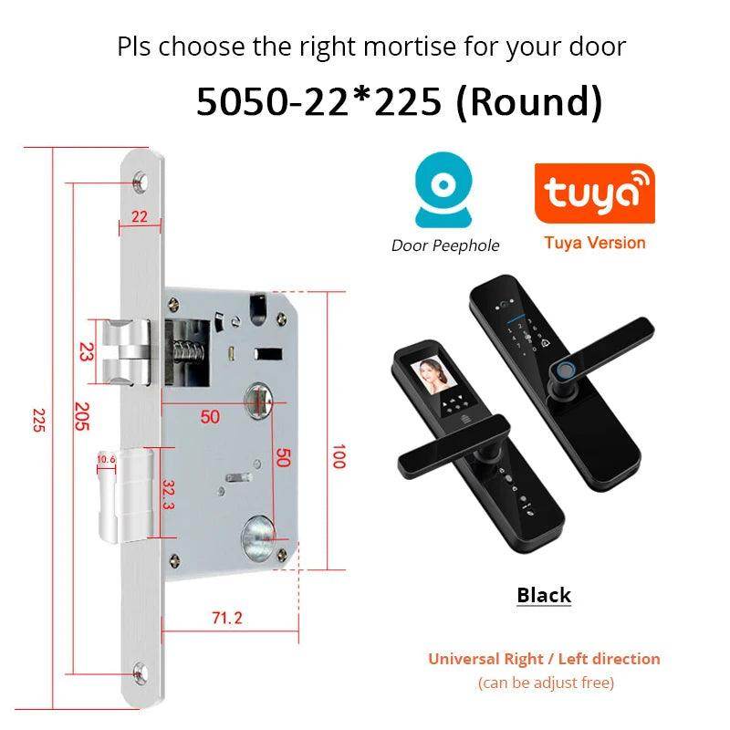 Fingerprint Door Lock w/ Camera & Display - P12 Hub Europe
