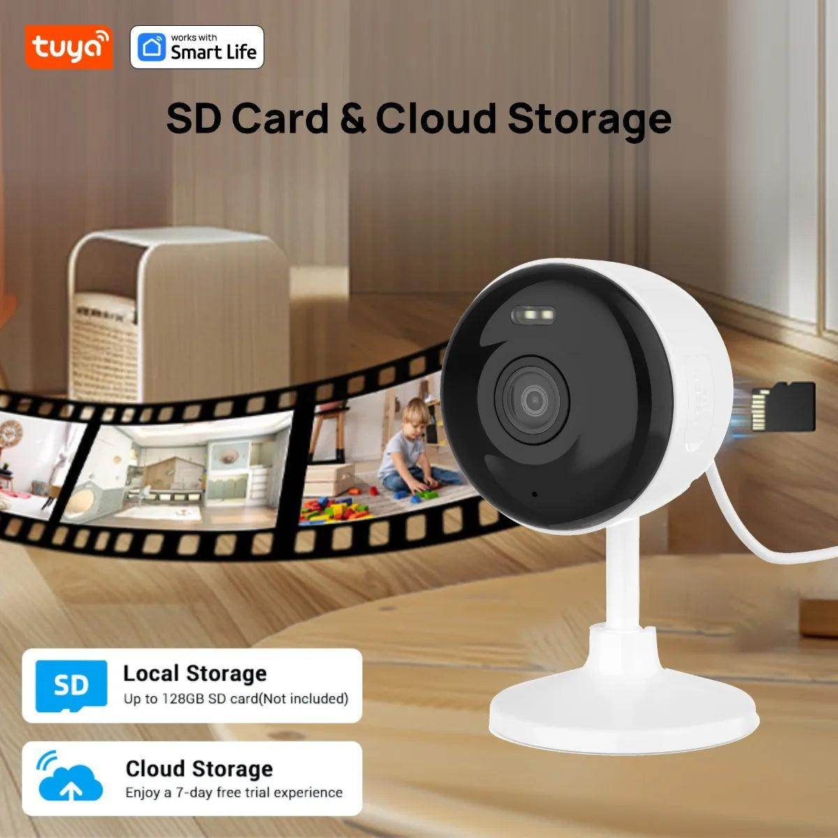 Indoor Camera Tuya 2K 1080P 5G WiFi, Color Night - P12 Hub Europe
