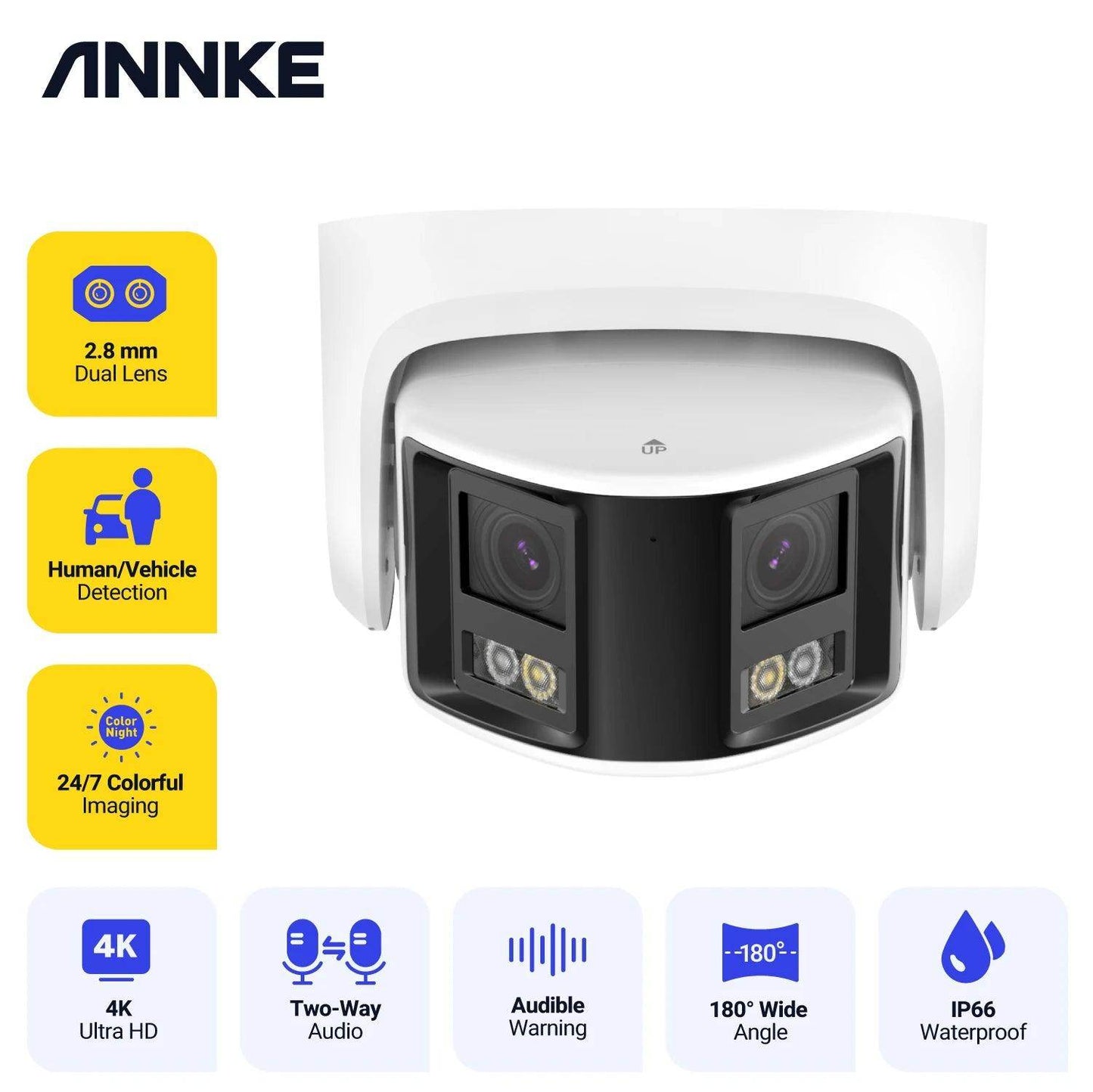 Camera ANNKE 8MP Dual Lens POE 180° View, AI Detect - P12 Hub Europe