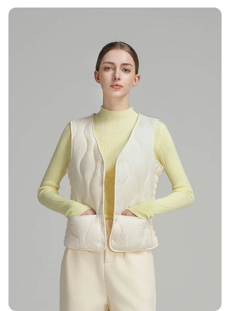 Women's Lightweight Down Vest - P12 Hub Europe