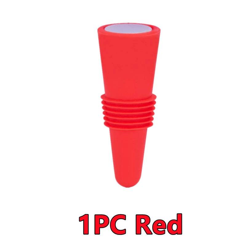 New 6/2/1PC Silicone Wine Bottle Stopper Set Whiskey Leak Proof Beer Champagne Bottle Cap Closer Wine Cork Lid Bar Accessories - P12 Hub Europe