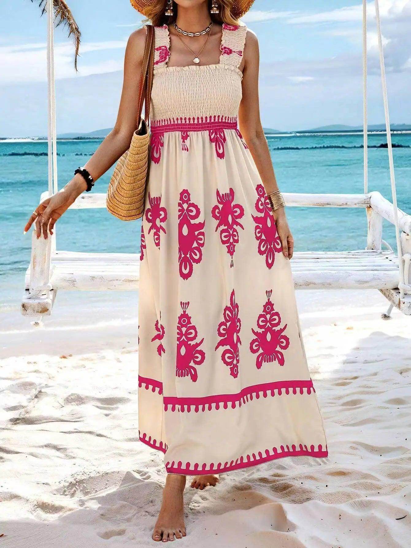 Straps Backless Beach Dress High Waist Sexy - P12 Hub Europe