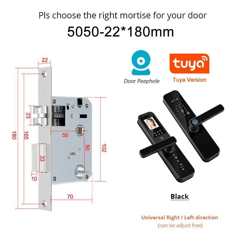 Fingerprint Door Lock w/ Camera & Display - P12 Hub Europe