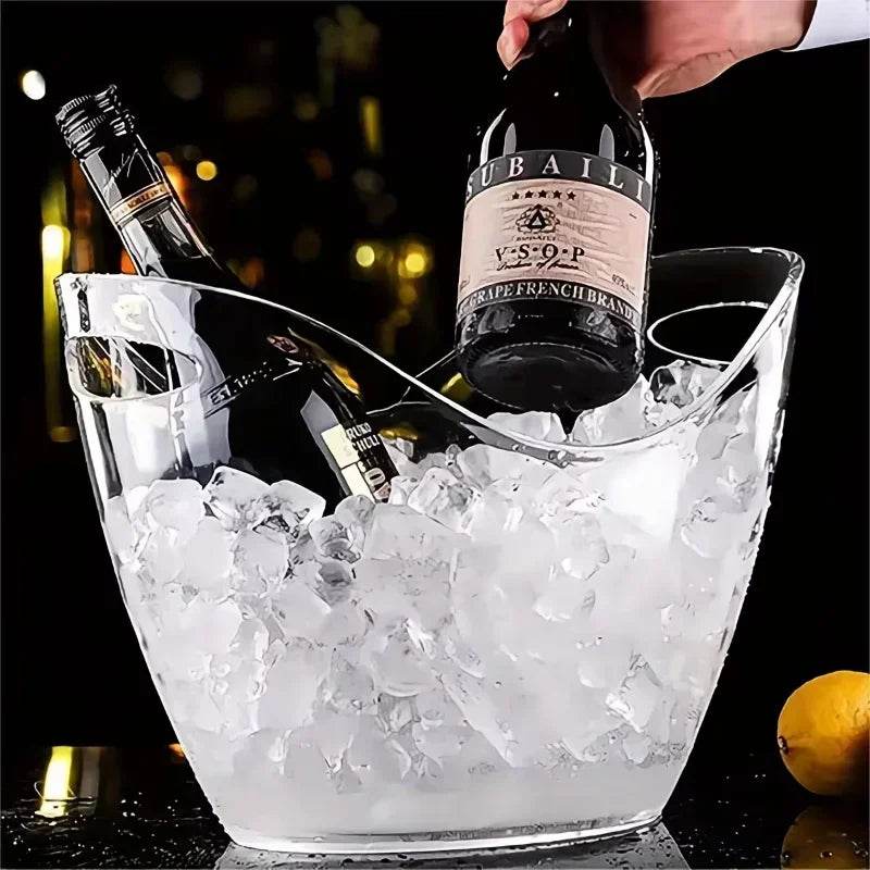Hot Transparent Ice Cube Storage Bucket Beer Wine Bucket Bar Ice Bucket Container Champagne Can Wine Champagne Beer Chiller - P12 Hub Europe
