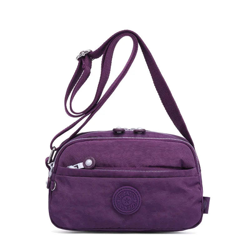 High Quality New Nylon Women Shoulder Messenger Bag Girl Cross Body Phone Purse Lightweight Blue Purple Black Red Grey M1570