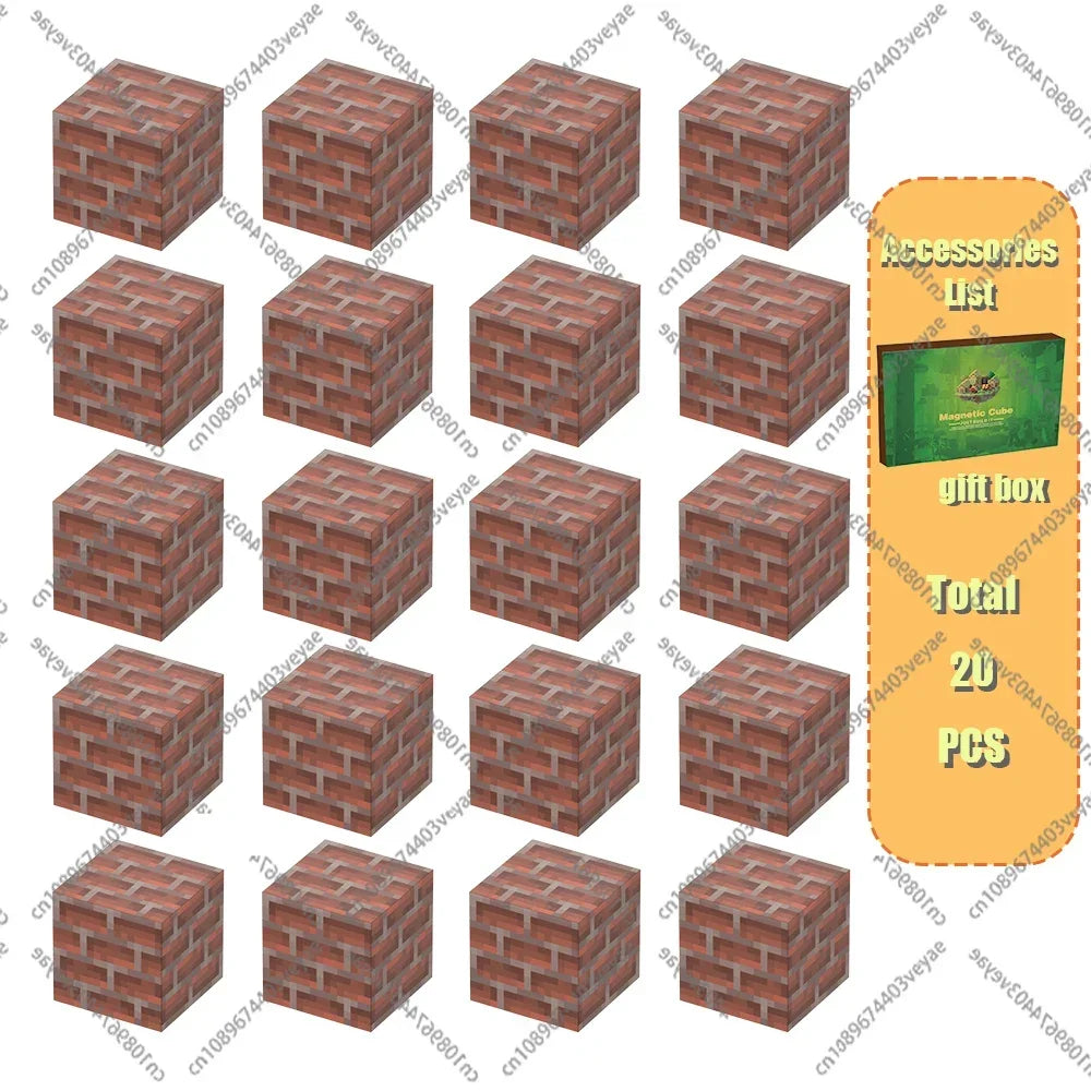 Magnetic Building Blocks Toys Build Mine World Magnet Cube Set for Kids 3+ DIY Models Children STEM Sensory Toys Holiday Gift