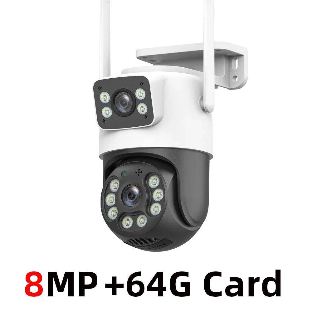 Outdoor Camera 4K 8MP Dual Lens AI Track, PTZ, Color Night - P12 Hub Europe