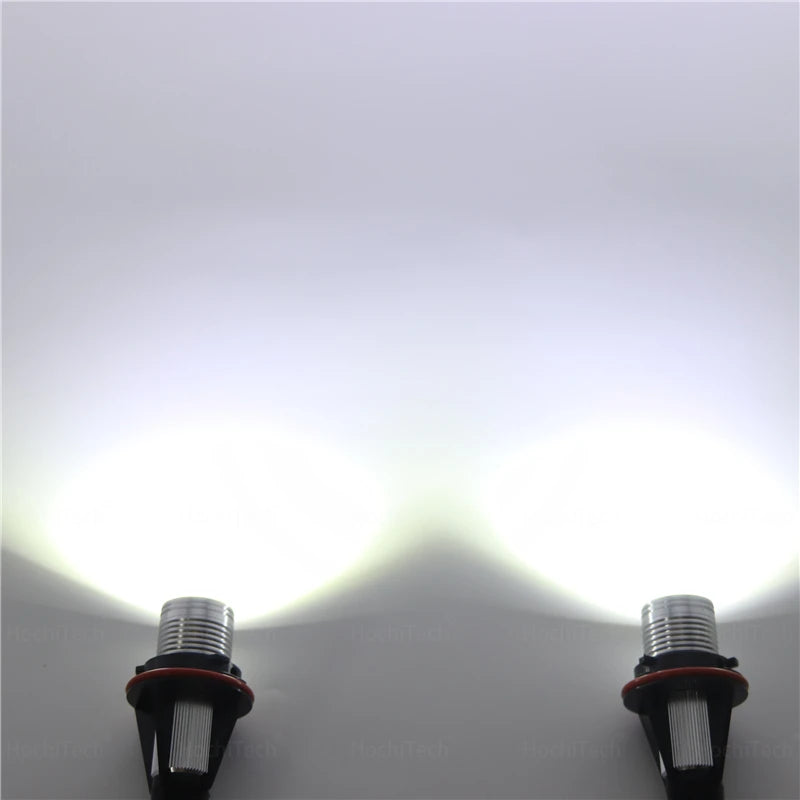 Angel Eyes For E39 Car LED Headlight 1 Set 2*10W 20W LED Marker White For E39 E53 E60 E61 E63 E64 E65 E66 E87 525