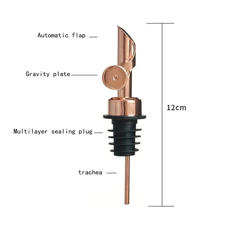 304 Stainless Steel Olive Oil Stopper Cap Dispenser Spout Sauce Vinegar Auto Open Pourer Nozzle Wine Liquor Bottle Plug - P12 Hub Europe
