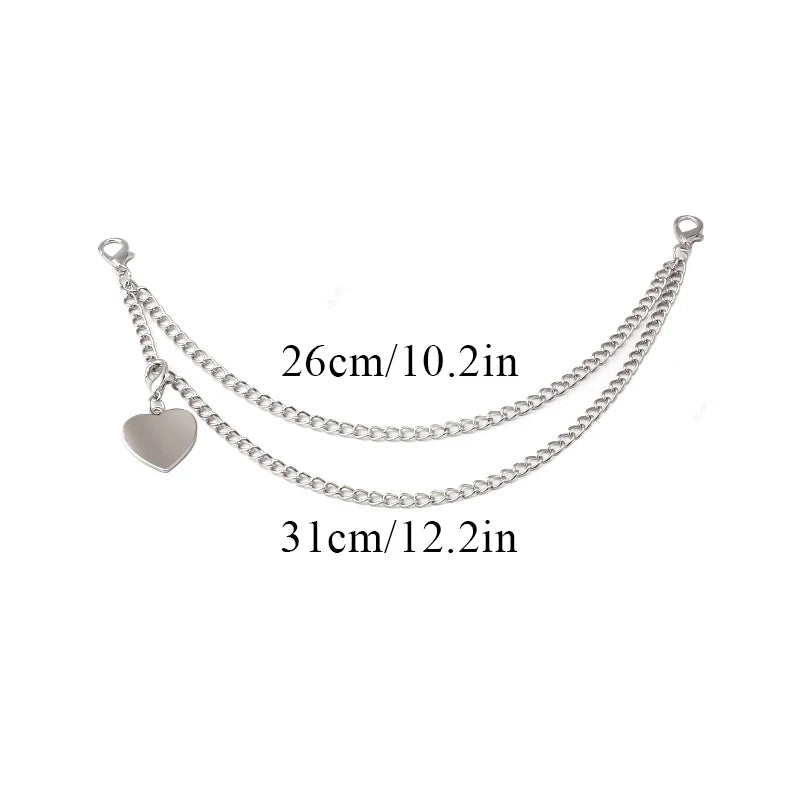 Multi-layer Metal Bag Chain DIY Handles Butterfly Heart Star Pendant Shoulder Bag Chain Replacement Bag Accessories Pearl Chain