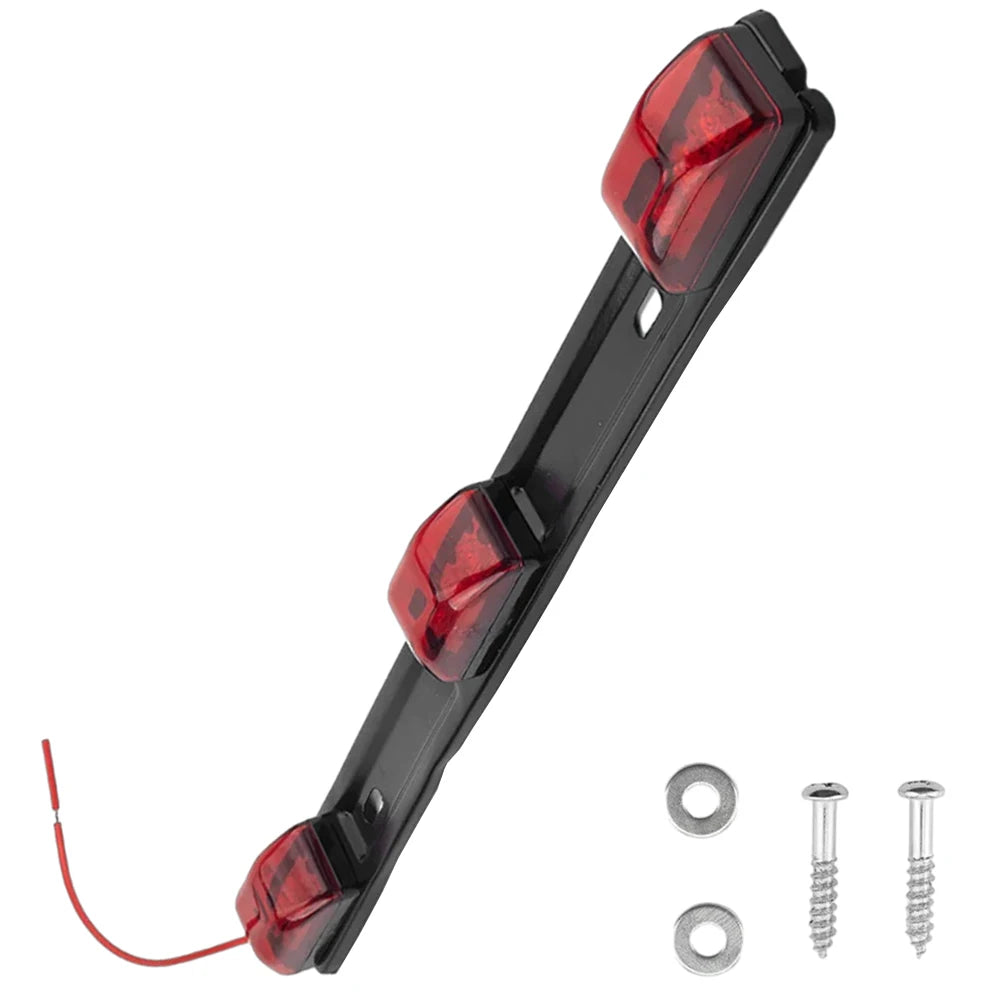 15" 9LED Stainless Truck Trailer ID Bar Light Rear Red LED Marker Clearance Lights 12V Car Styling Accessories