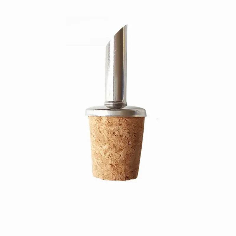 1pc Bottle Stopper Red Wine Pourer with Cap Oil Champagne Bottle wood Plug Keep Wine Freash Black Lid Pourers Bar Party Supplies - P12 Hub Europe