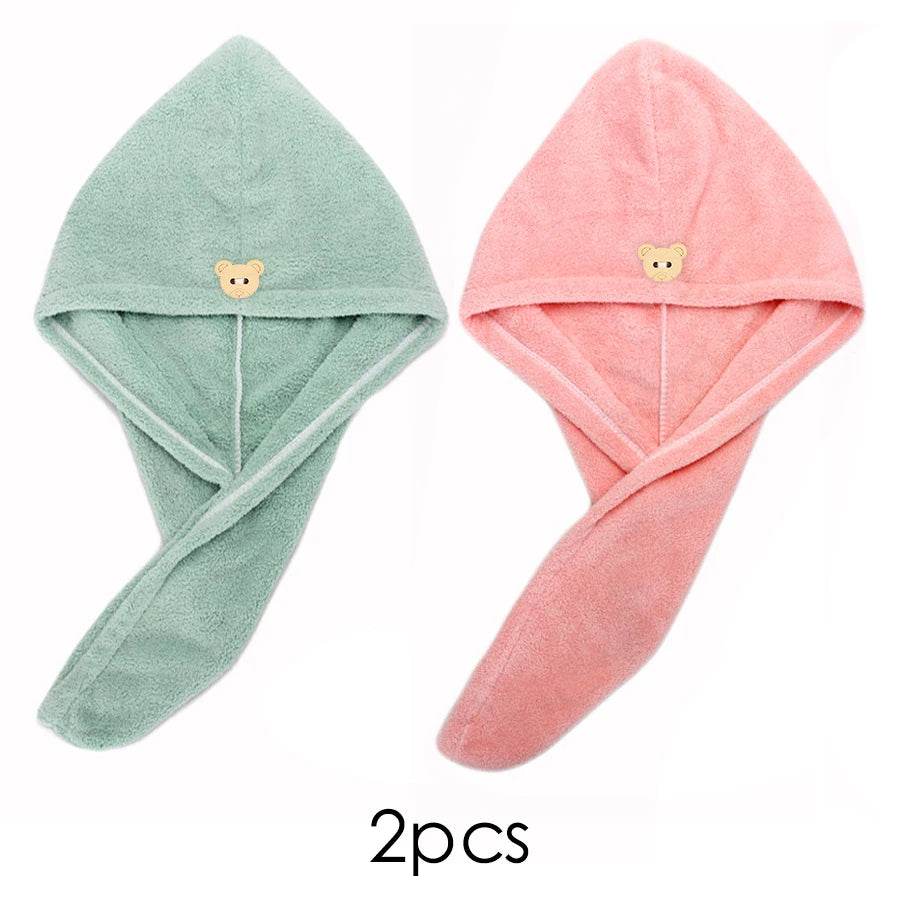 Quick-dry Hair Towel Women Hair Drying Hat Cap Hat Bath Hat Microfiber Solid Towel Cap Super Absorption Turban Hair Dry Cap - P12 Hub Europe