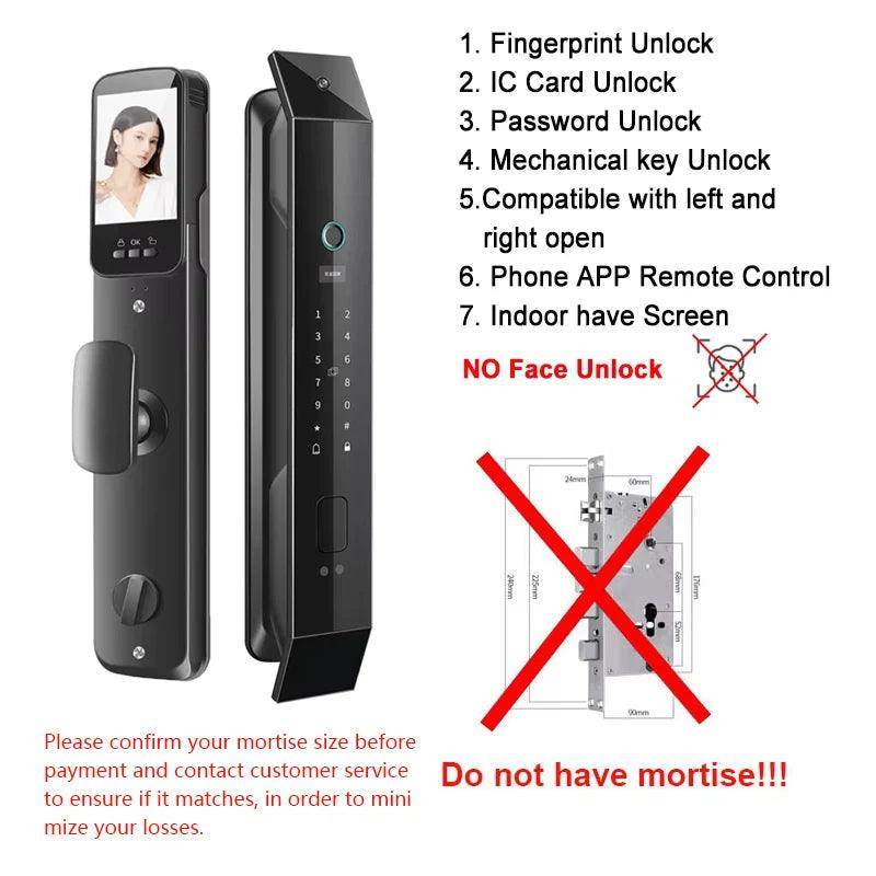 Smart Lock Video Doorbell, App, 6-in-1, 4200mAh - P12 Hub Europe