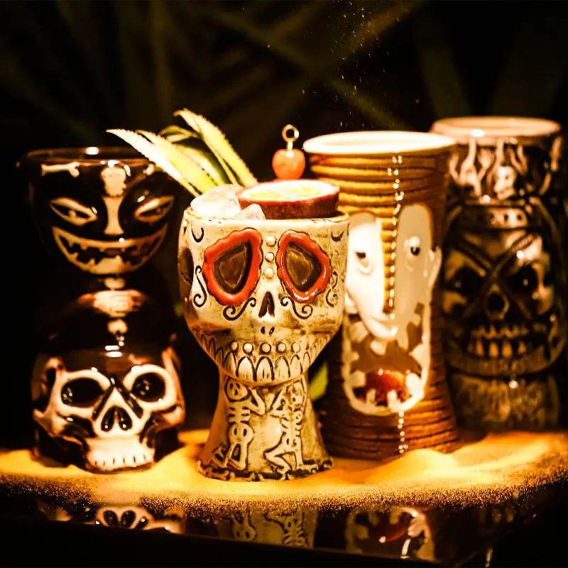 Personalized Hawaiian cocktail cups,tiki bar tiki cups,tiki mugs,creative cups, ceramic cups, zombie cups,drinkware - P12 Hub Europe