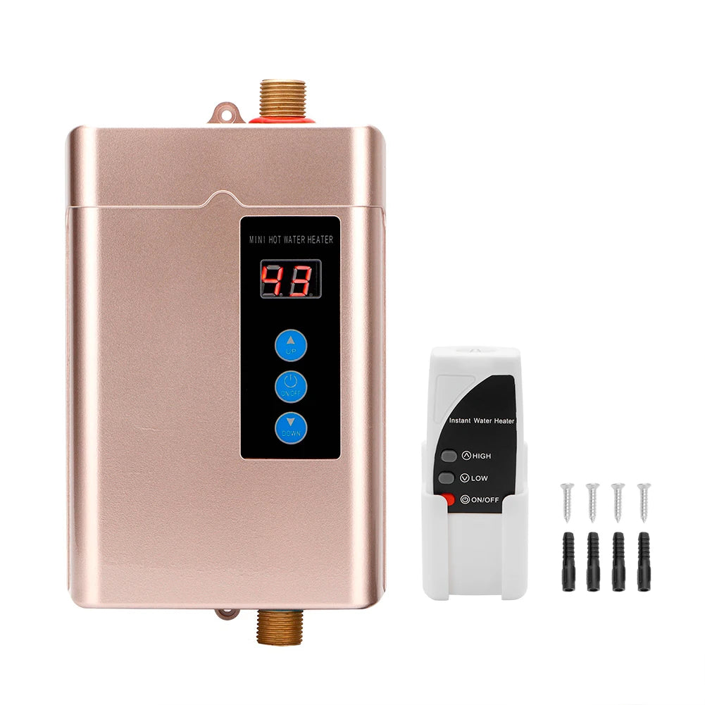 110V 220V Instant Electric Water Heater Faucet Intelligent Touch Heating Fast 3 Seconds Hot Shower with Temperature Display