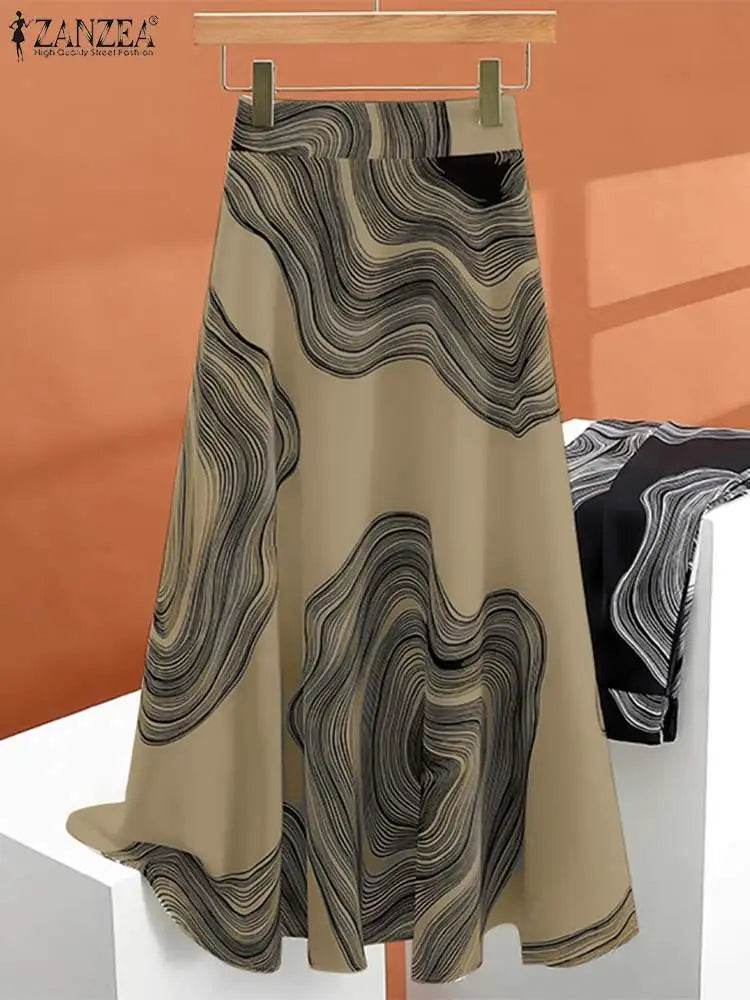 Women's Printed Midi Skirt - P12 Hub Europe