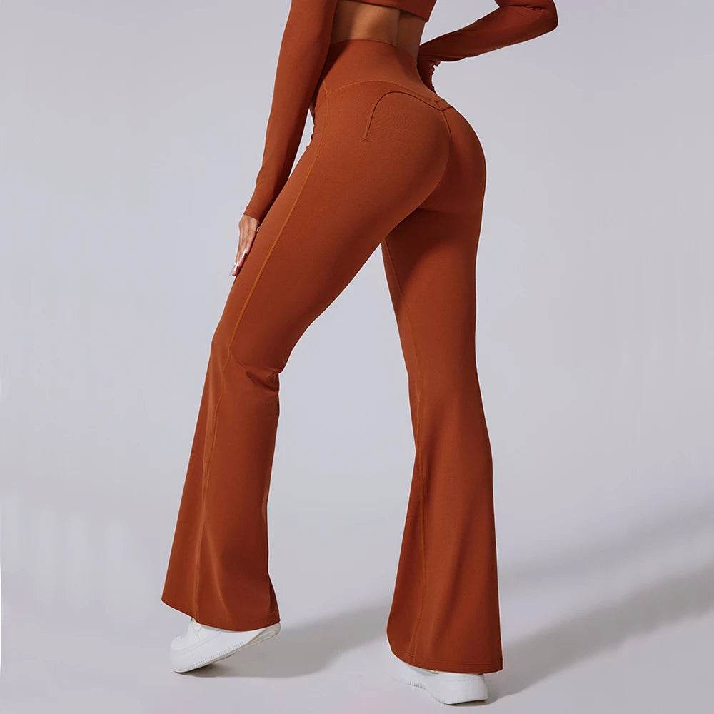 Women's High-Waist Flare Leggings - P12 Hub Europe