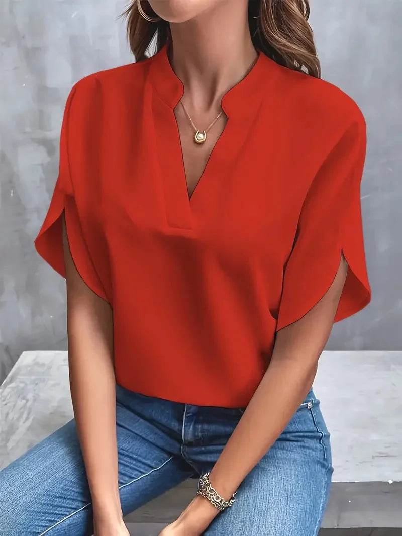 Summer Women's V-neck Blouse - P12 Hub Europe