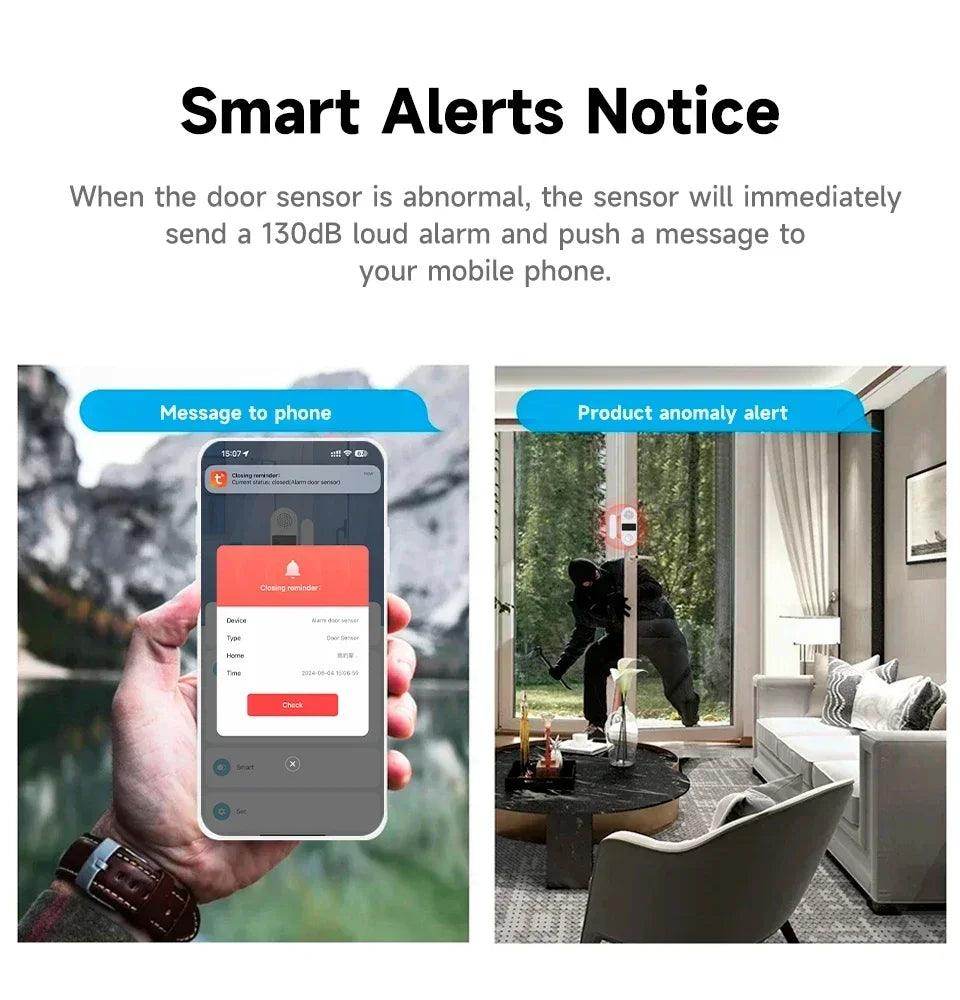 Alarm Door Tuya WiFi 130dB - P12 Hub Europe