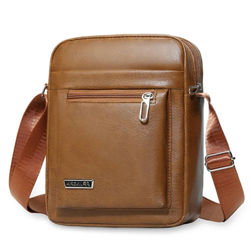Men Crossbody Shoulder Bags Waterproof Vintage Men Handbags Large Capacity PU Leather Bag Man Messenger Bags Tote Bag