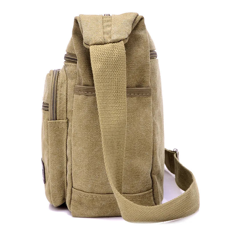 New Men's Canvas Bag Fashion Korean Style unisex daily Shoulder Bag High Quality Messenger Crossbody Bag For Travel