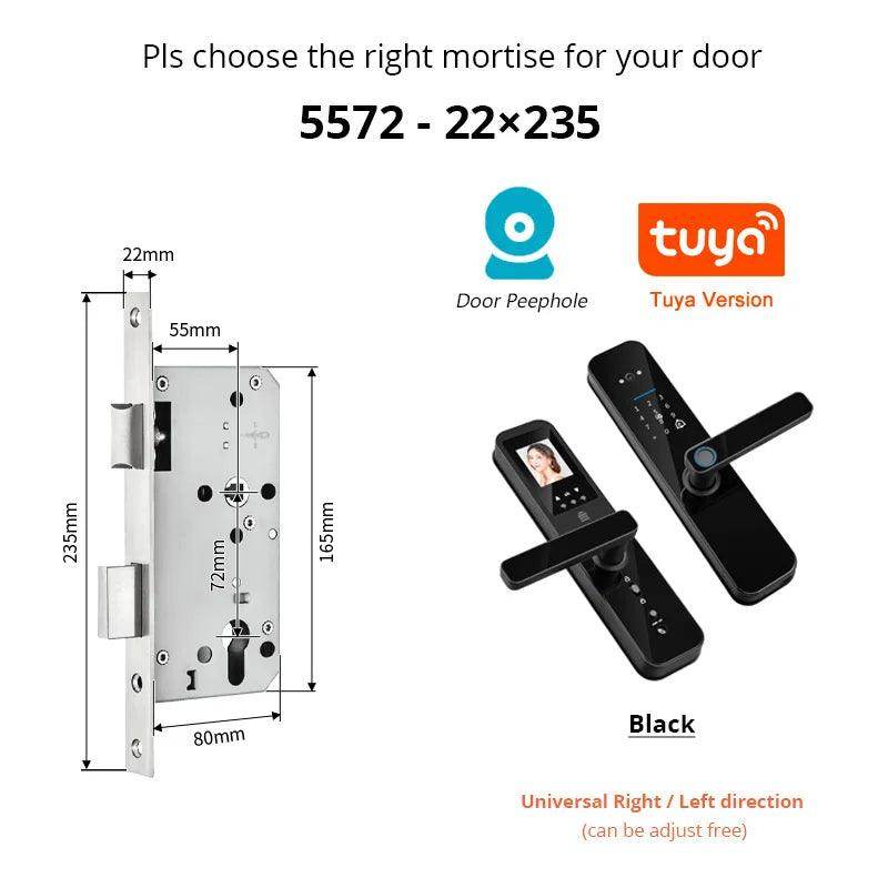 Fingerprint Door Lock w/ Camera & Display - P12 Hub Europe