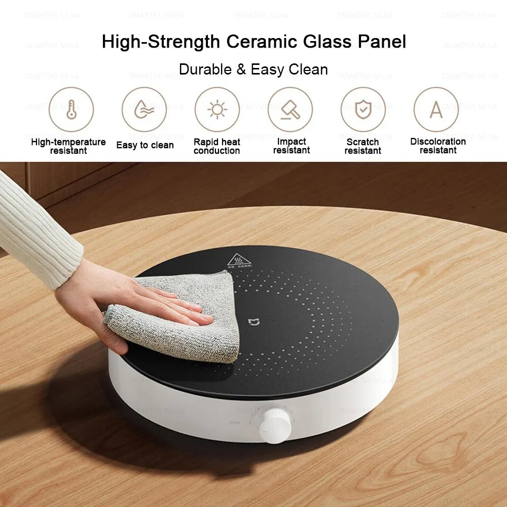 XIAOMI MIJIA Induction Cooker N1, 2100W High-Power, 6 Heat Levels, 8 Safety Protections, Easy Clean,Chinese Version With Adapter