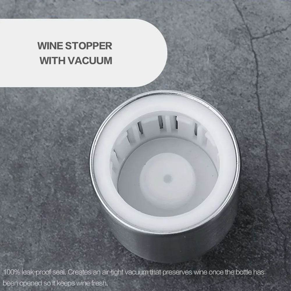 JJYY Wine Bottle Plug Saver Reusable Vacuum Rubber Sealer Wine Corks Keep Fresh Preserver Silicone Pump Cup Kitchen Accessories - P12 Hub Europe