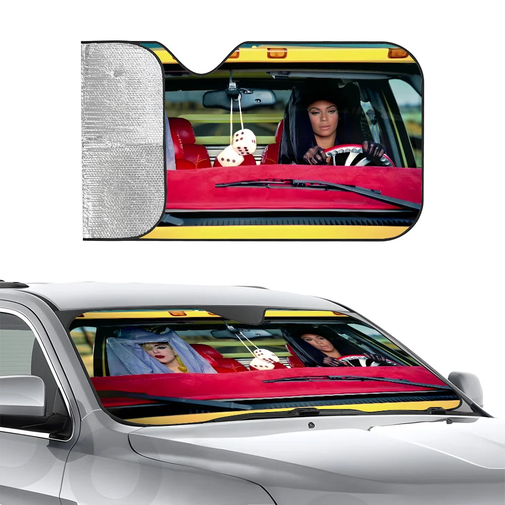 Ld ga Telephone Car SunShade Heat-insulating Aluminum Film Windshield Sunshades UV Rays Blocks Car Sun Visor Protector